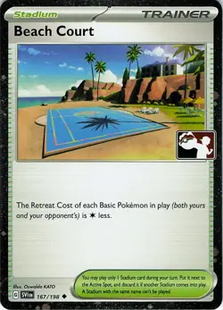 Beach Court Holo Uncommon Prize Pack Series Cards 167/198 NM/LP - Image 1