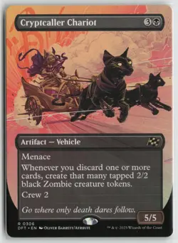 Cryptcaller Chariot (Borderless) LP 306 Aetherdrift Magic: The Gathering - Image 1