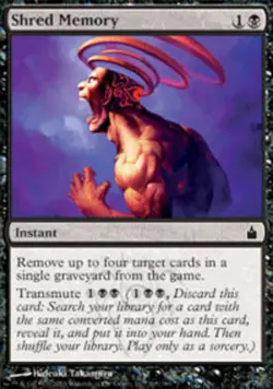MTG Shred Memory - Foil, Light Play, English Ravnica: City of Guilds - Image 1