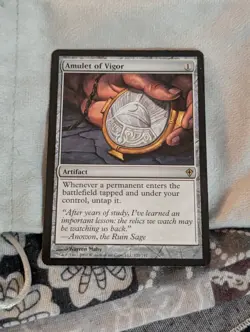 Amulet of Vigor MTG Worldwake Med/Heavy Play (s&h included) - Image 1