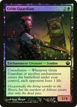 Grim Guardian Foil x1 Journey into Nyx MTG Magic the Gathering Black Enchantment - Image 1