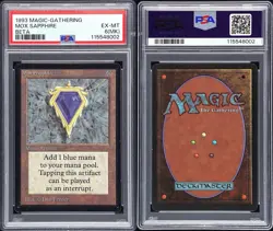 Magic: The Gathering Mox Sapphire Beta Edition Rare graded PSA 6 (MK) has mark - Image 3