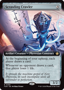 Scrawling Crawler (Extended Art) [Foundations] Foil Near Mint - Image 1