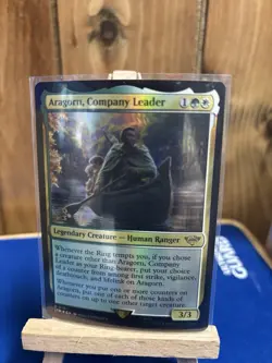 Aragorn Company Leader Prerelease Foil MTG Lord of The Rings - Image 1