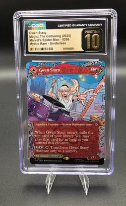 Magic MTG Gwen Stacy (0209) (Borderless) Spider-Man Non-Foil CGC Pristine 10 - Image 1
