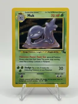 Pokemon TCG Muk Holo Rare 13/62 Fossil 1999 Unlimited Card WOTC LP/NM - Image 1