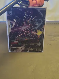 GUNDAM TCG CARD GAME JUSTICE GUNDAM - GD01-066 LR+ FOIL ENGLISH NEWTYPE RISING - Image 2