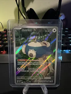 Snorlax Pokemon Card Basic Holo Rare 150 HP Thudding Press - Image 1