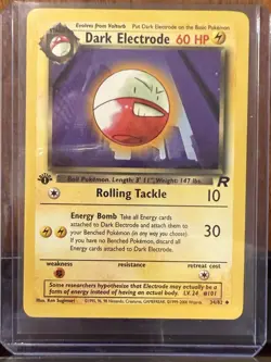 Pokemon TCG Dark Electrode 34/82 1st Edition Team Rocket WOTC 2000 Vintage Card - Image 1