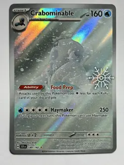 Crabominable 149/142 Pokemon TCG Holiday Calendar 2025 Festive Stamp Promo Card - Image 1