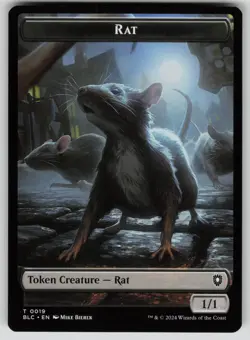 Rat // Raccoon Double-Sided Token Normal T Commander: Bloomburrow 19 // 29 NM - Image 1