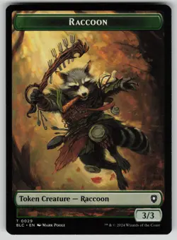 Rat // Raccoon Double-Sided Token Normal T Commander: Bloomburrow 19 // 29 NM - Image 2