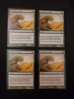 4x RAMPANT GROWTH TENTH 10TH EDITION MTG MAGIC GATHERING PLAYSET NM UNPLAYED ** - Image 1