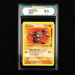 TQG 8.5 NM-MT+ 1999 Pokemon ENG Geodude #47/62 C - Image 1