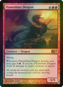 MTG Flameblast Dragon Foil ** Magic 2012 ** English - Image 1