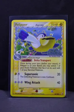 Pelipper 26/100 Pokemon TCG Crystal Guardians Reverse Holo Rare Stamped - Image 3