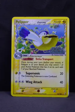 Pelipper 26/100 Pokemon TCG Crystal Guardians Reverse Holo Rare Stamped - Image 4