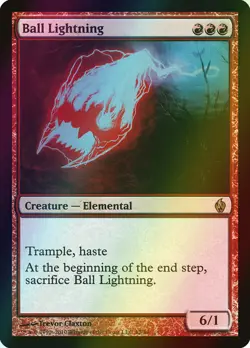 MTG Ball Lightning Foil ** Premium Deck Series: Fire and Lightning ** English - Image 1