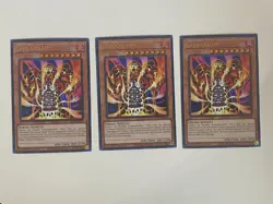Yugioh - Lava Golem x 3 - 1st Edition Ultra Rare LP - Free Holo Card - Image 1