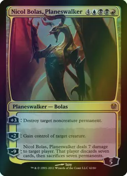 MTG Nicol Bolas, Planeswalker Foil ** Ajani vs. Nicol Bolas ** English - Image 1