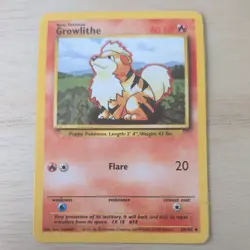 GROWLITHE 28/102 POKEMON CARD (BASE SET) - Image 2