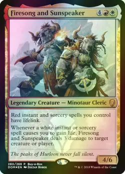 MTG Firesong and Sunspeaker Buyabox Foil ** Dominaria ** English - Image 1