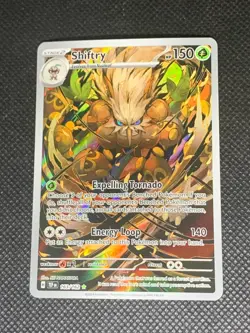 Shiftry 163/162 IR - Temporal Forces Pokemon Card - Water Stain on Back - Image 1