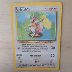 FARFETCH'D 27/102 POKEMON CARD (BASE SET) - Image 1