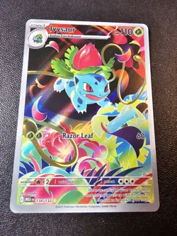 Pokemon TCG Ivysaur Illustration Rare Card 134/132 Mega Evolution - Image 1