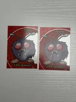 Vintage Pokemon Topps Blue Logo Lot of 2 Cards Venonat #48 Clear - Image 2