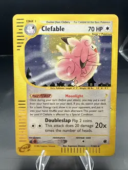 Pokemon Card-Clefable-7/165-Expedition- Holo- MP - Image 1