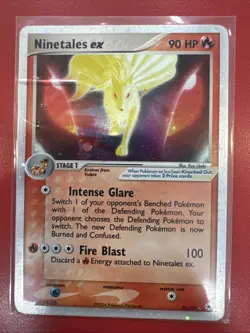 Ninetales EX 96/101 Hidden Legends Ultra Rare Holo Pokemon Card - DMG - Crease - Image 1