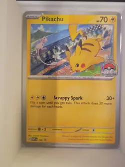 Pikachu 190 Sv: Scarlet & Violet Promo Cards Regular Worlds 2024 Stamp - Image 1