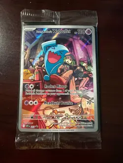Team Rocket's Wobbuffet 203 Sv: Scarlet & Violet SEALED PROMO Pokemon Card - Image 1