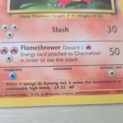 CHARMELEON 24/102 POKEMON CARD (BASE SET) - Image 5