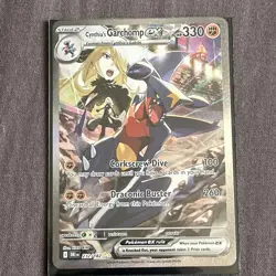 Pokemon TCG Cynthia's Garchomp EX Destined Rivals 232/182 Illustration Rare Card - Image 1