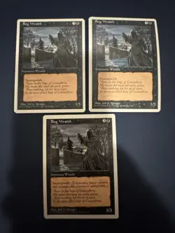 MTG - Magic The Gathering - Bog Wraith X 3 - 4th Edition - LP/EX! - Image 1