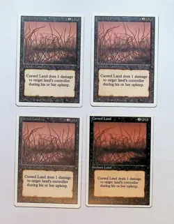 MTG - Magic The Gathering - Cursed Land X 4 - Revised/4th Edition - NP/NM! - Image 1