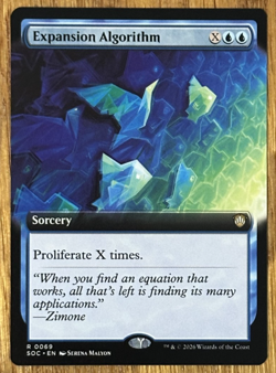 MTG Secrets Of Strixhaven Commander, Expansion Algorithm - Extended Art - Image 1