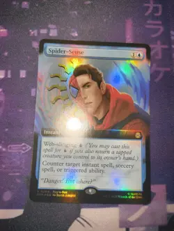 Spider-Sense MTG 0284 Spider-Man Buy-A-Box Promo Foil Alt Art Spiderman - Image 1