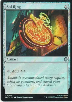 MTG: Teenage Mutant Ninja Turtles Commander: Surge Foil Sol Ring: LP Condition - Image 1