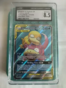 Slowpoke & Psyduck GX 217/236 Unified Minds CGC 8.5 Graded Pokemon Card - Image 1