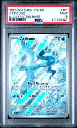 2025 POKEMON JTG EN-JOURNEY TOGETHER ILLUSTRATION RARE #161 ARTICUNO PSA 9 - Image 1