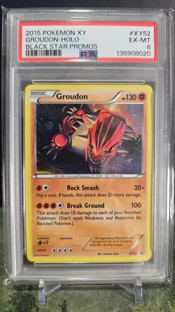 Graded Pokemon Holo Groudon XY52 Promo PSA 6 New Cert - Image 1