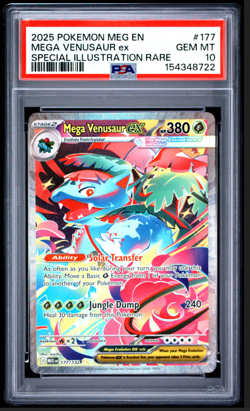 Mega Venusaur ex 177/132 PSA 10 Special Illustration Rare Mega Evolution Pokemon - Image 1