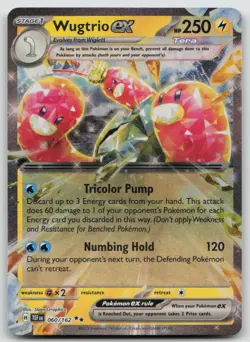 Wugtrio ex 060/162 Double Rare Temporal Forces Pokemon Holo NM - Image 1