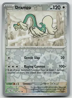 Drampa 138/162 Rare Temporal Forces Pokemon Reverse Holo NM - Image 1