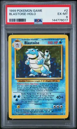 1999 Pokemon Game 2 Blastoise Holo PSA 6 144776017 - Image 1
