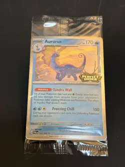 Aurorus 024/088 - Cosmo Holo Pokemon Perfect Order Stamped Promo SEALED SWIRL 🌀 - Image 1