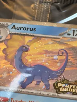 Aurorus 024/088 - Cosmo Holo Pokemon Perfect Order Stamped Promo SEALED SWIRL 🌀 - Image 3